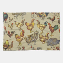 Vintage Tupp Kycklingmönster: Farmhouse Art