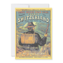 Vintage turistguide till Schweiz och Alperna