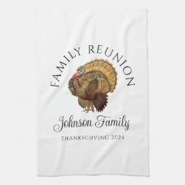 Vintage Turk Thanksgiving Familjeåterförening Kökshandduk