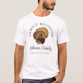 Vintage Turk Thanksgiving Familjeåterförening T Shirt