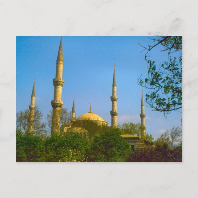Vintage Turkiet - Istanbul Moské Vykort (Framsida)