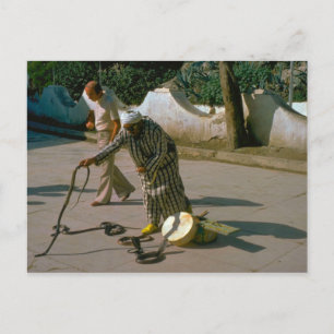 Vintage Turkiet - Istanbul Snake charmer Vykort