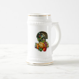 Vintage Turkiet och Pumpkin Thanksgiving Gift Sejdel