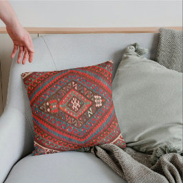 Vintage Turkisk Kilim Carpet Matta Kudde