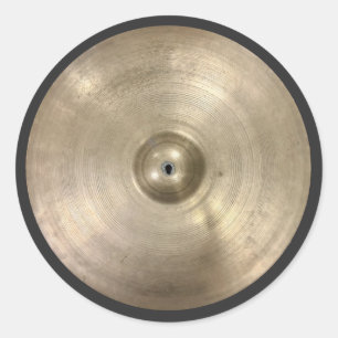 Vintage turkiska Konstantinopel cymbal Runt Klistermärke