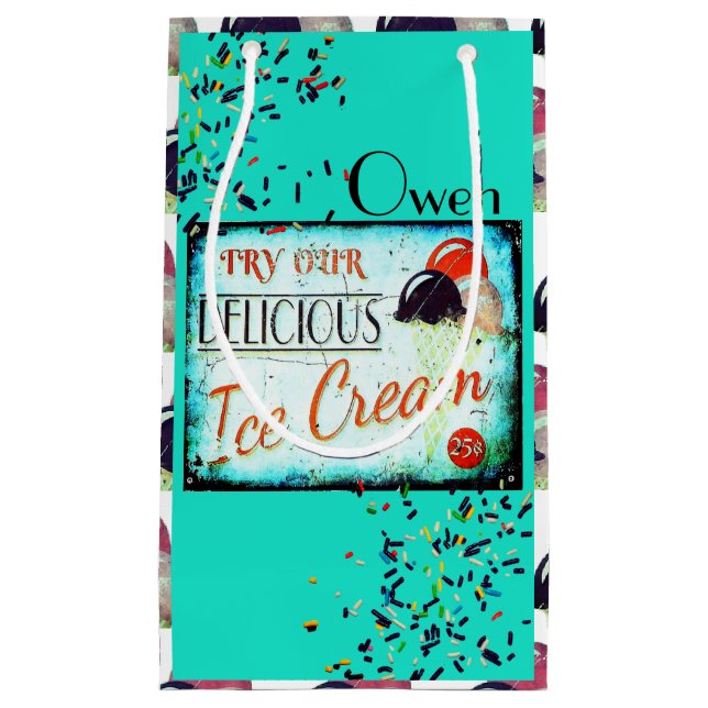 Vintage turkos glass, signallåse (Framsidan)