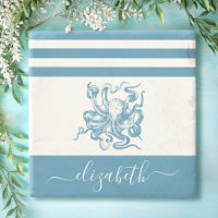 Vintage-turkos, oktopus-strandskript namn