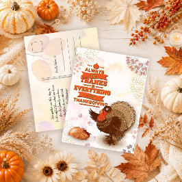 Vintage Turkos Pumpa Höstlöv Thanksgiving Vykort