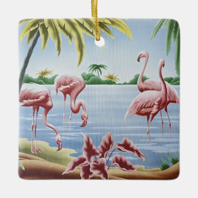 Vintage Turner Flamingo Ornament (Framsida)