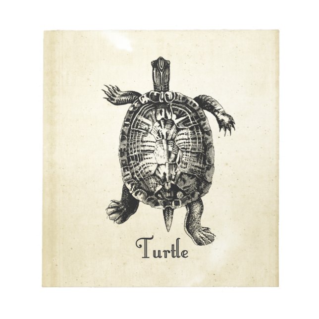 VINTAGE TURTLE ANTECKNINGSBLOCK (Framsida)