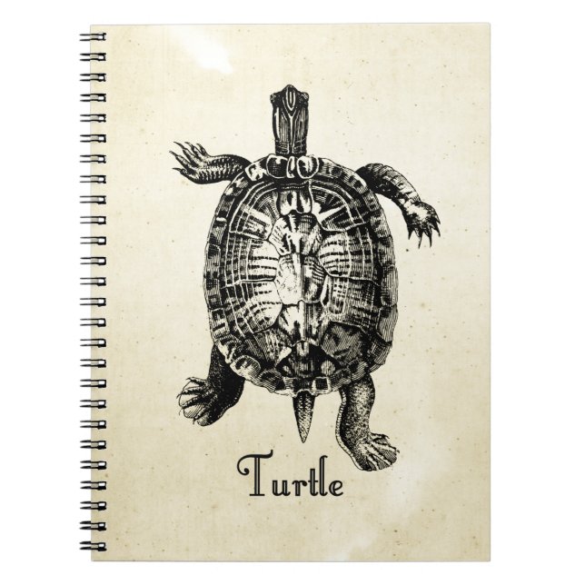 VINTAGE TURTLE ANTECKNINGSBOK (Framsidan)