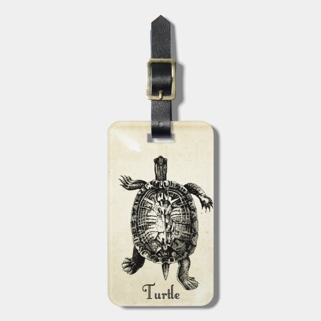 VINTAGE TURTLE BAGAGEBRICKA (Vertikal Framsida)