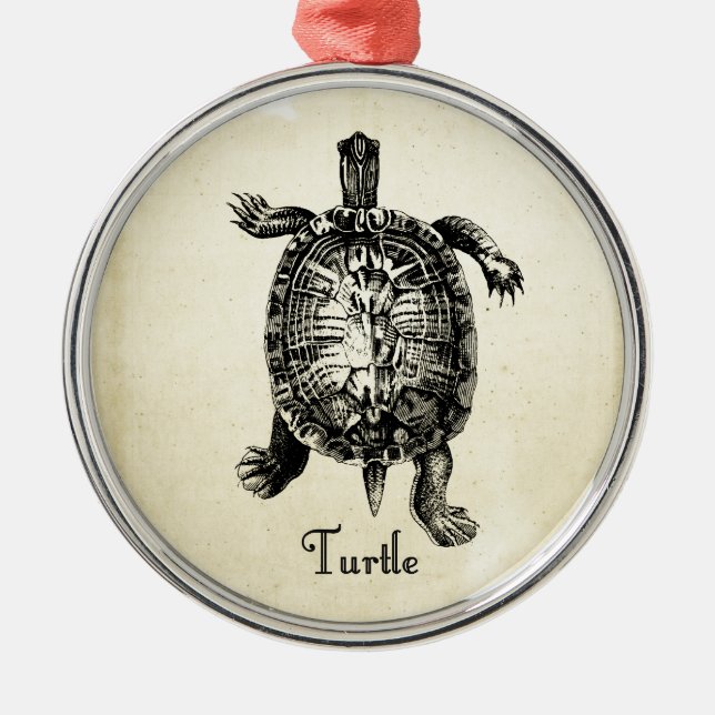 VINTAGE TURTLE JULGRANSPRYDNAD METALL (Framsidan)