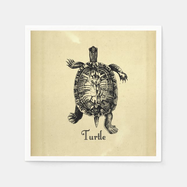 VINTAGE TURTLE PAPPERSSERVETT (Framsidan)