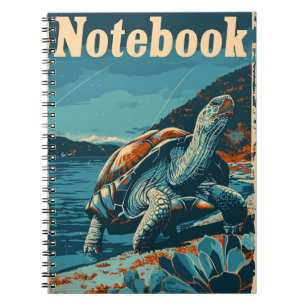 Vintage Turtois på stranden Anteckningsbok