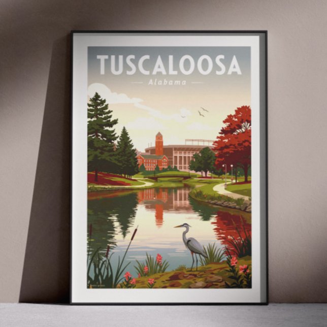 Vintage Tuscaloosa Alabama Poster (Skapare uppladdad)