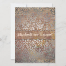 Vintage Tuscan Damask Italy Elegance Inbjudningar
