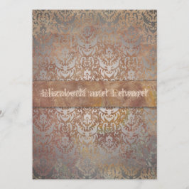 Vintage Tuscan Damask Italy Elegance Inbjudningar