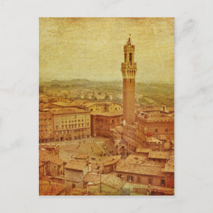 Vintage Tuscany, Medieval Siena Vykort