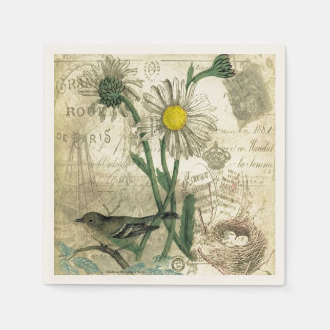 Vintage tusenskönor pappersservett (Framsidan)