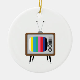Vintage TV Julgransprydnad Keramik