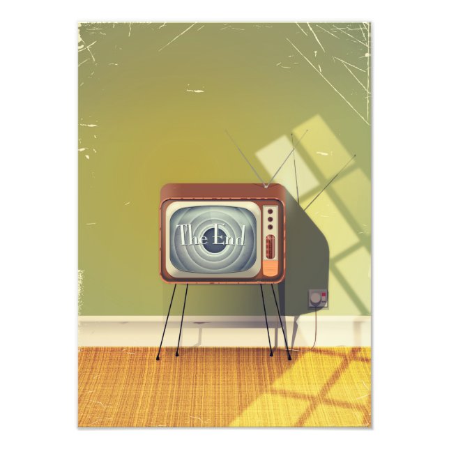 Vintage TV-tecknad film Fototryck (Framsidan)