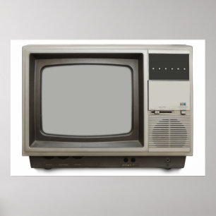 vintage TV-uppsättning Poster
