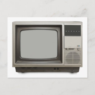 vintage TV-uppsättning Vykort