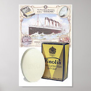 Vintage, tvål och utskrift poster
