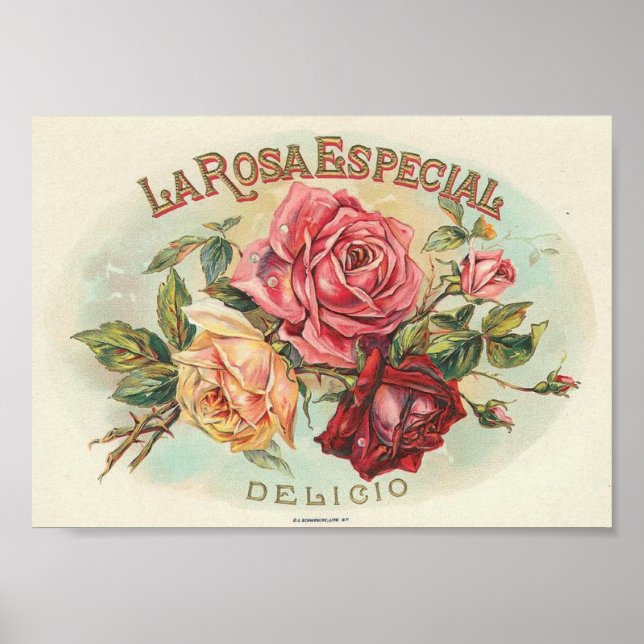 Vintage, tvål och utskrift poster (Framsidan)