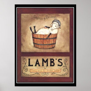 Vintage tvättmedelsreklamaffisch poster