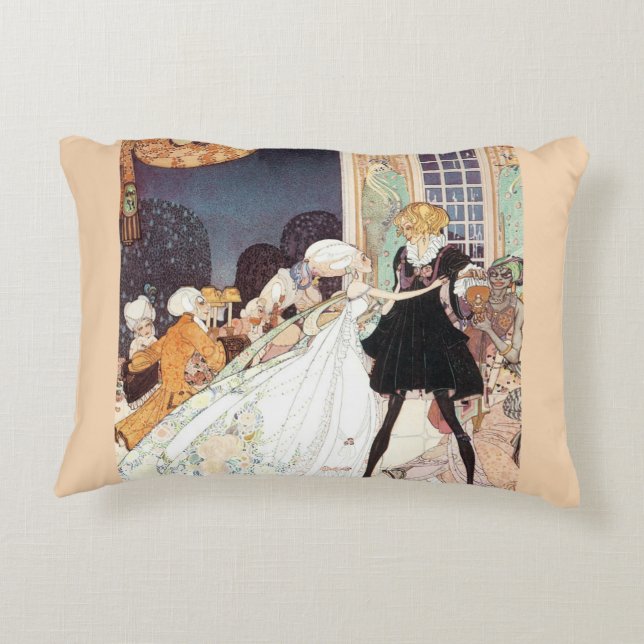 Vintage Twelve Dancing Princesses av Kay Nielsen Prydnadskudde (Baksidan)