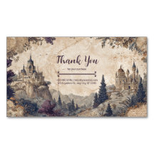 Vintage Twin Castle Panoramic Royal Lila