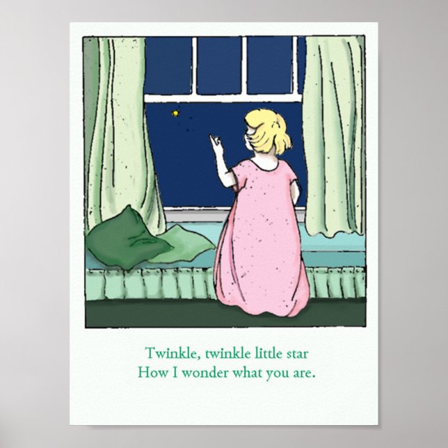 Vintage Twinkle, Twinkle, Little Star-affisch Poster (Framsidan)