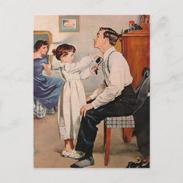 Vintage Tying Daddys Tie Vykort