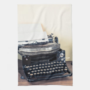 Vintage Typ Writer Retro Telep Kitchen Dish Towel Kökshandduk