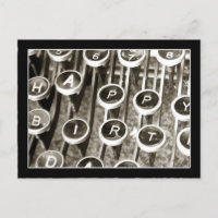 Vintage Typewriter Birthday Hälsning
