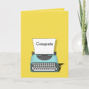 Vintage Typewriter - enkelt Gratulerart kort