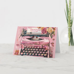Vintage Typewriter Faith-Inspired Greeting Card - Kort