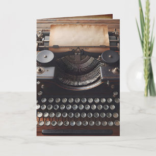 Vintage Typewriter Grattis på födelsedagen Kort