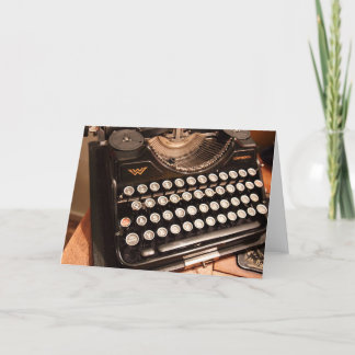 Vintage Typewriter-hälsningskort Kort