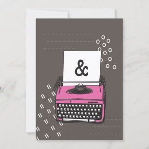 Vintage Typewriter-kort - Ampersand Inbjudningar