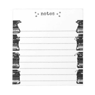 Vintage Typewriter Note Pad Anteckningsblock