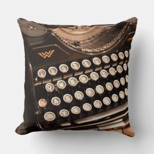 Vintage Typewriter Nycklar Dekorativ kudde