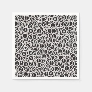 Vintage Typewriter Nycklar Papper Napkins Pappersservett
