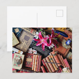 Vintage Typewriter & Old Bokar Vykort