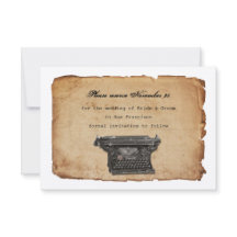 Vintage Typewriter Parchting Spara datum