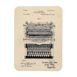 Vintage Typewriter-patent Magnet