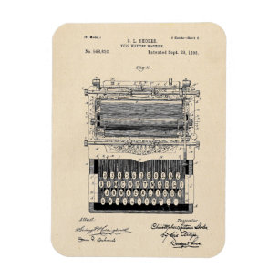 Vintage Typewriter-patent Magnet