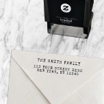 Vintage Typewriter-Returadress Självfärgande Stämpel<br><div class="desc">Anpassa enkelt all vintage för anpassningsbar till skrivmaskin returadress frimärke för inbjudningar och kort.</div>